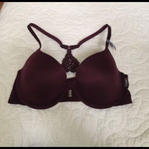 Aerie Sunnie Sunny Demi Racer back lace bra 34 D.