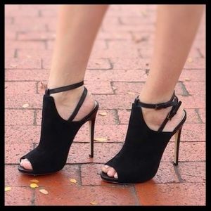 Shoemint Cecelia Black Suede Pumps 7.5 Worn Once