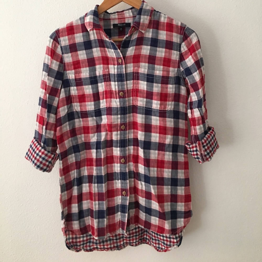 Gingham Madewell Button Down Blouse