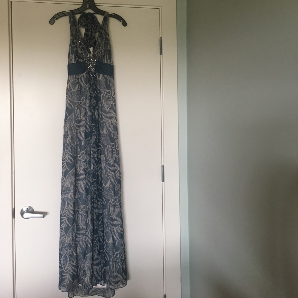 New BCBG MaxAzria silk halter maxi size 2