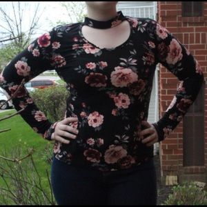 Floral choker top