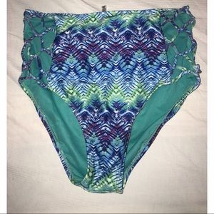 High waisted swim bottoms