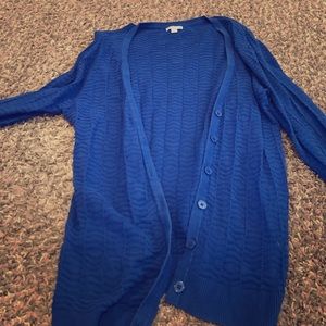 Blue cardigan