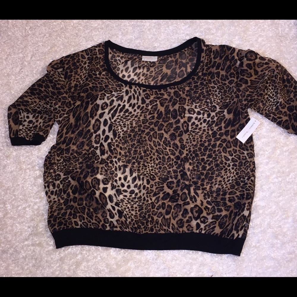 Cheeta print sheet top