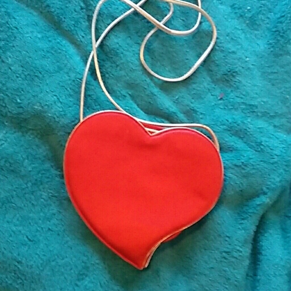 Vintage 1980's Satin red purse, 8"