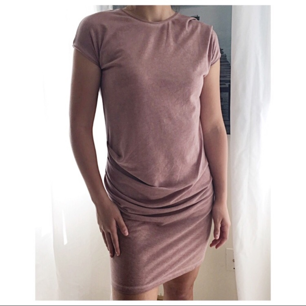 Relaxed Fit Overdye Gathered Ruched Stretch Dress - Picture 2 of 7