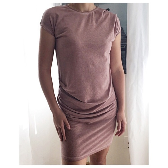Relaxed Fit Overdye Gathered Ruched Stretch Dress - Picture 2 of 7