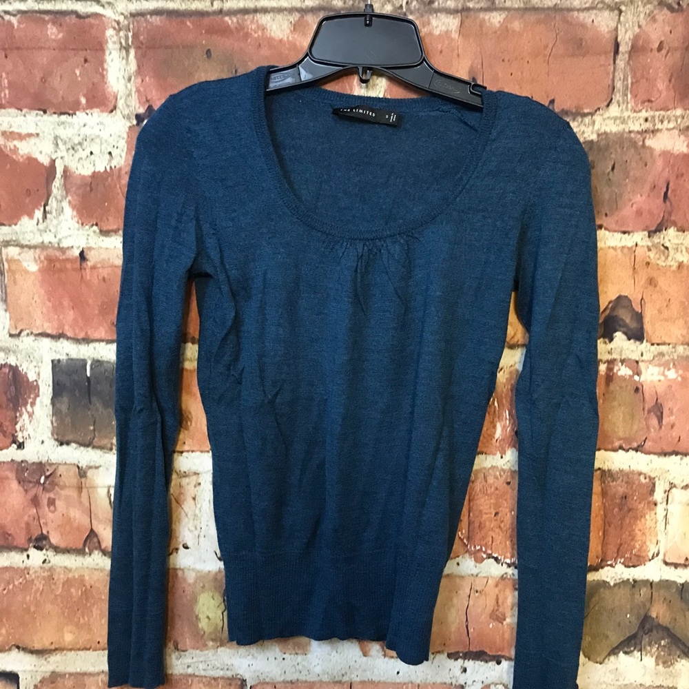 Dark teal scoop neck sweater
