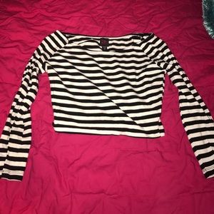 Bebe striped crop top