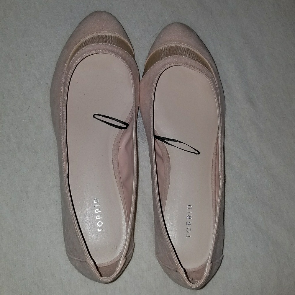 Blush flat heels