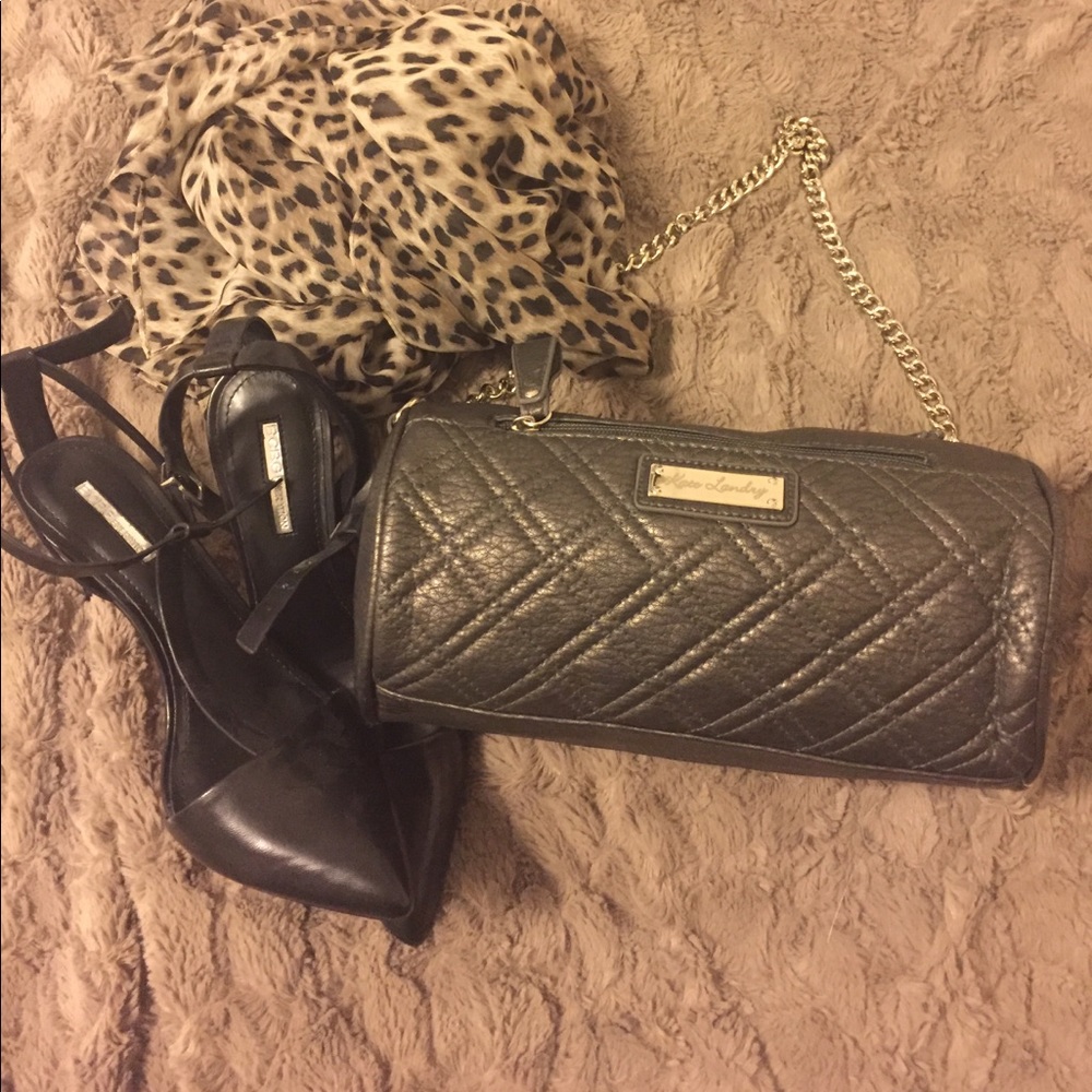 Kate Landry barrel shaped handbag.