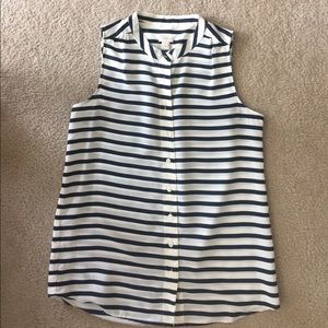 J. Crew Sleeveless Button Up