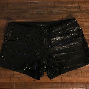 BNWT Sequin black shorts