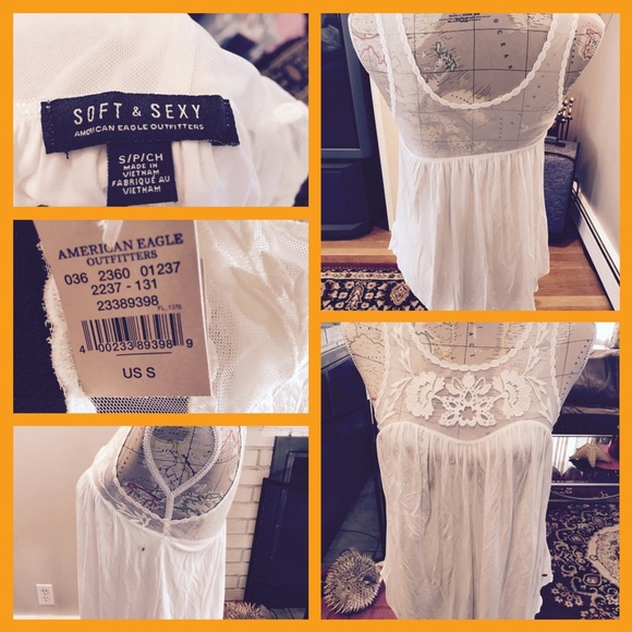 American Eagle Outfitters Tops - BNWT American Eagle Soft & Sexy Lace Tank Top