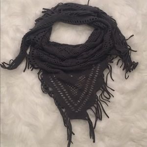 Gray triangle scarf
