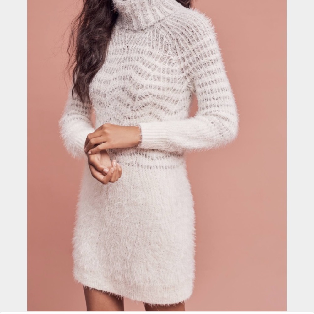 NWT Anthropologie Eyelash Sweater Dress