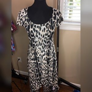 Animal Print High Low dress