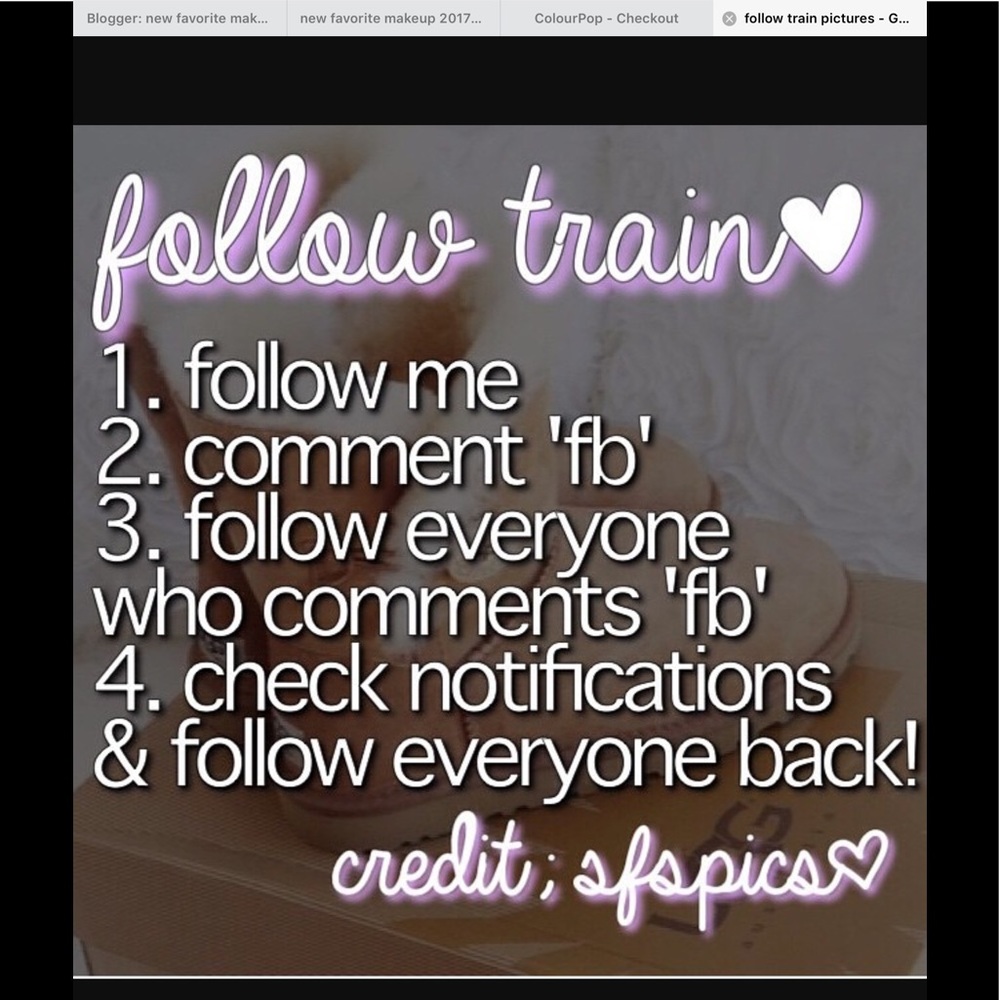 Follow train like follow comment