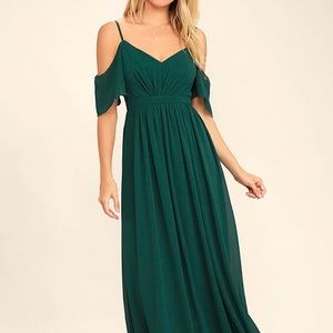 Ways of Desire Dark Green Maxi Dress