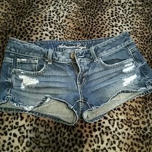 American Eagle distressed jean shorts