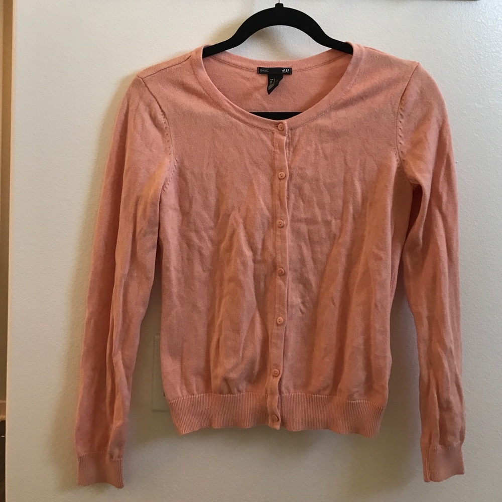 Never used h&m basic cardigan peach