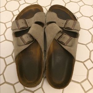 Birkenstock soft footbed Arizona suede taupe