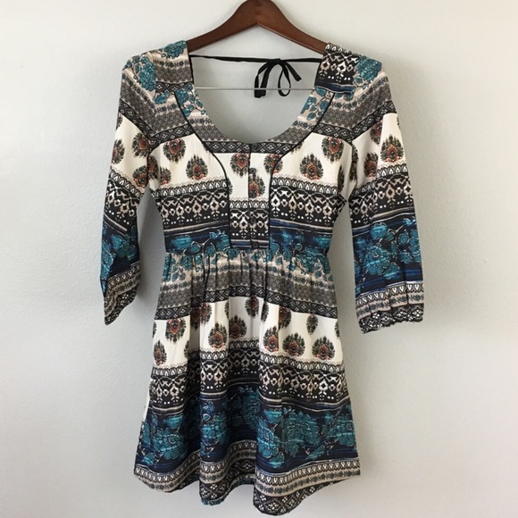 American Rag Dresses & Skirts - American Rag Boho Peasant Style Mini Dress