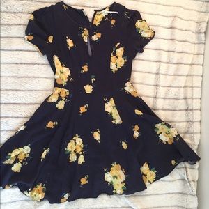 Navy floral dress
