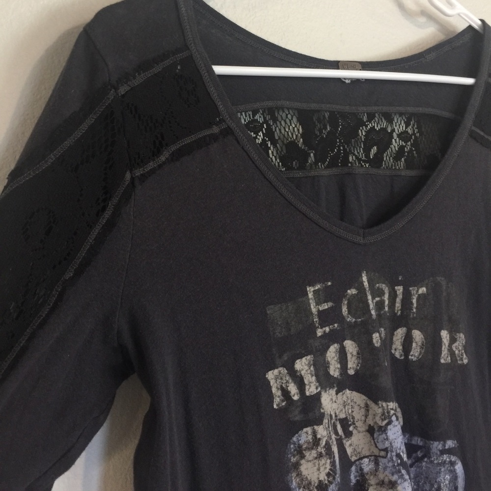 Free People Ling Sleeve with Lace Detail