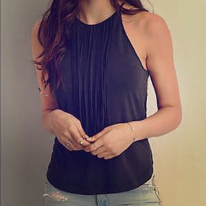 American Eagle Black Fringe Tank Top XS