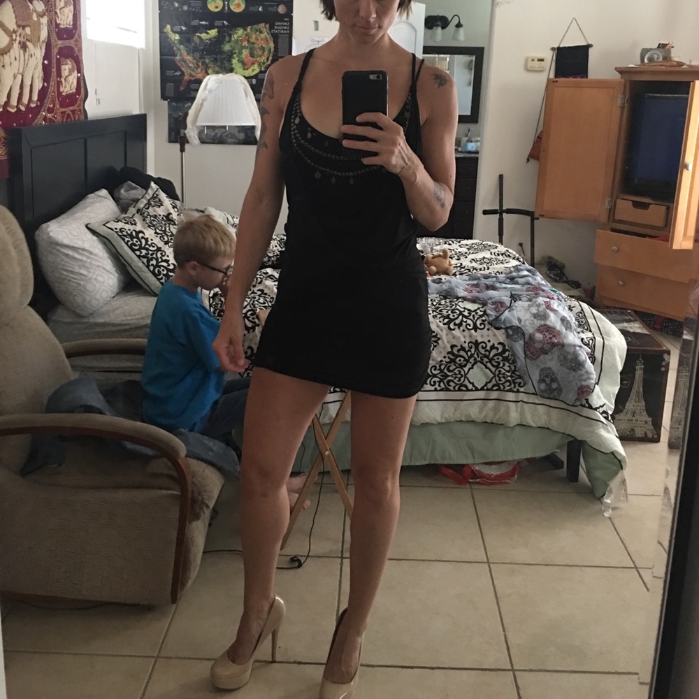 Black Bebe mini dress