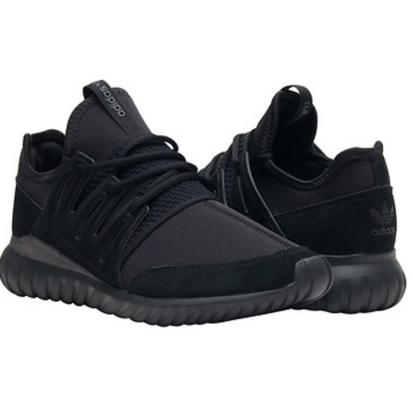 Adidas Mens Tubular Radial Sneakers In Black. - Picture 4 of 4
