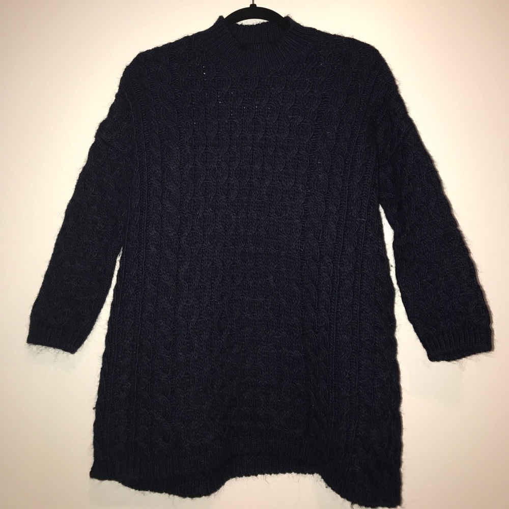 Zara Knit Navy Sweater