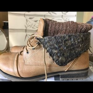 Refresh light brown outdoor fashion boots