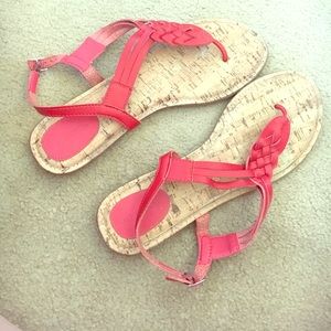 Merona red sandals from target