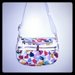 Brighton Cross Body Purse Multi Color Hearts