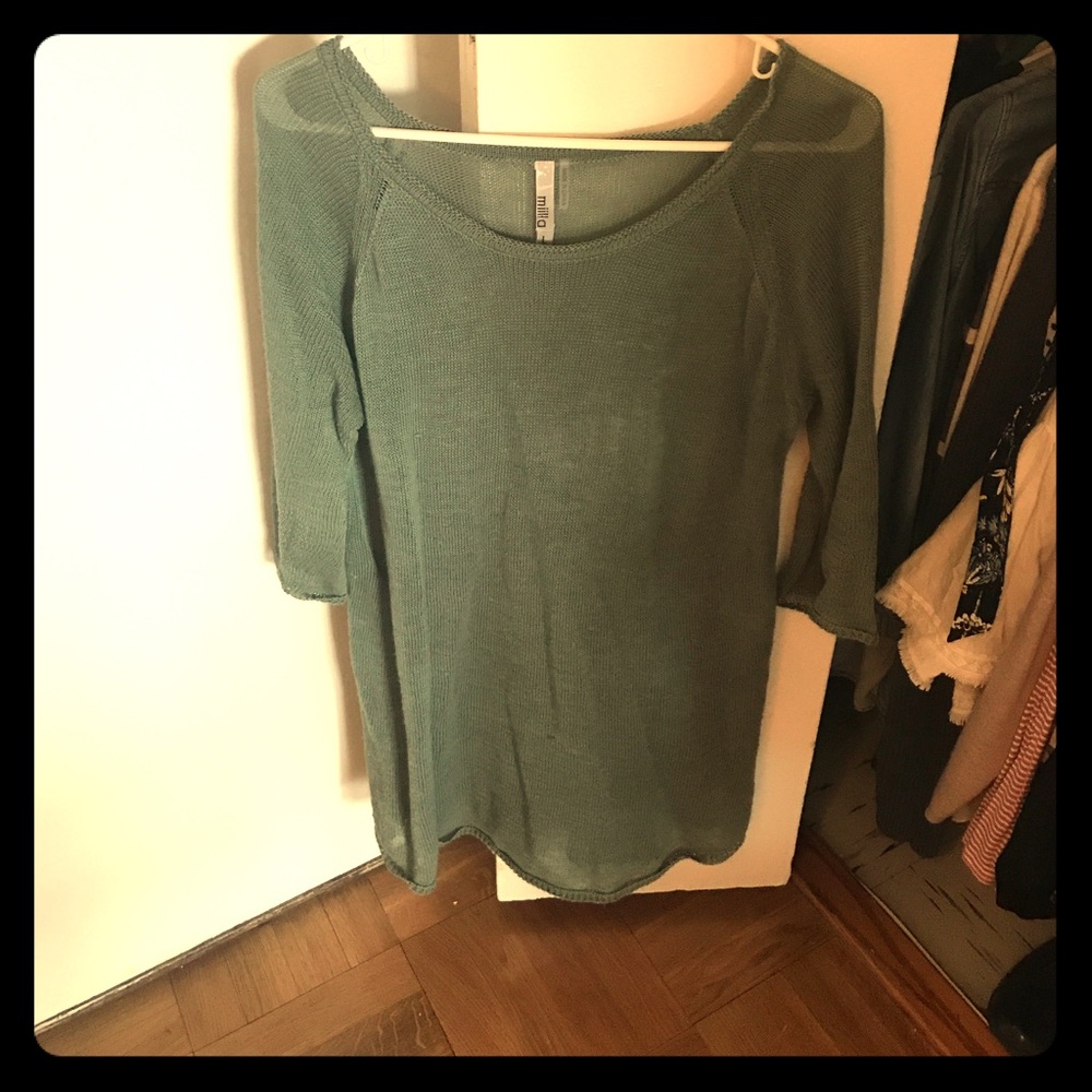 Mint green sweater tunic