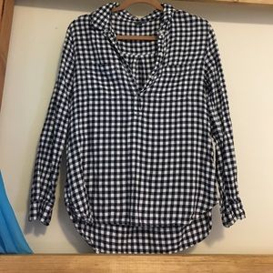 Aerie Gingham Half-Button Flannel
