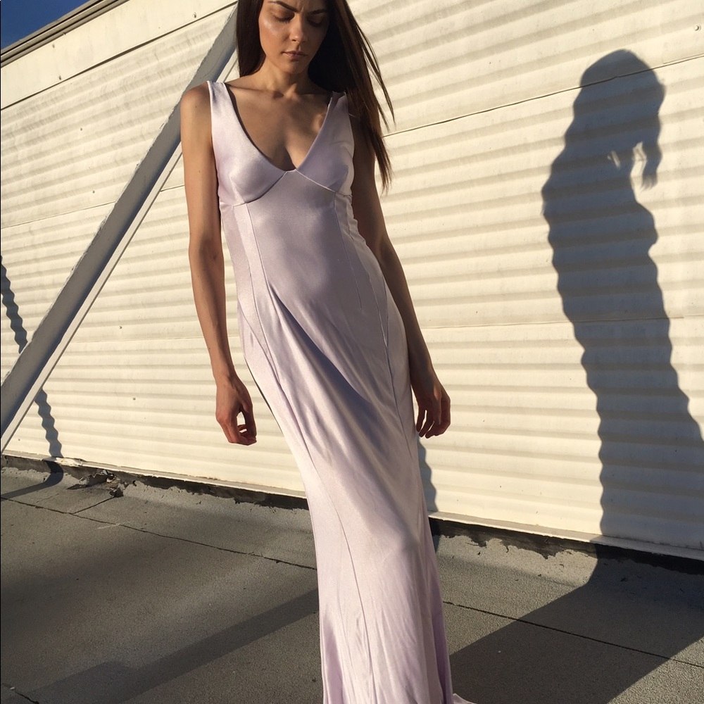 Lilac jersey simplex slip dress