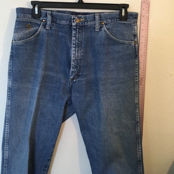 starched cowboy jeans