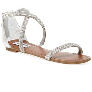 Steve Madden Metallic Zsaza Bling Flat Sandals