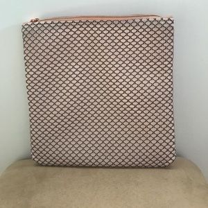 Pink rose gold makeup bag