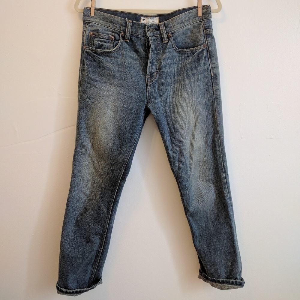 Free People Boyfriend Uptown Slim Straight Jeans