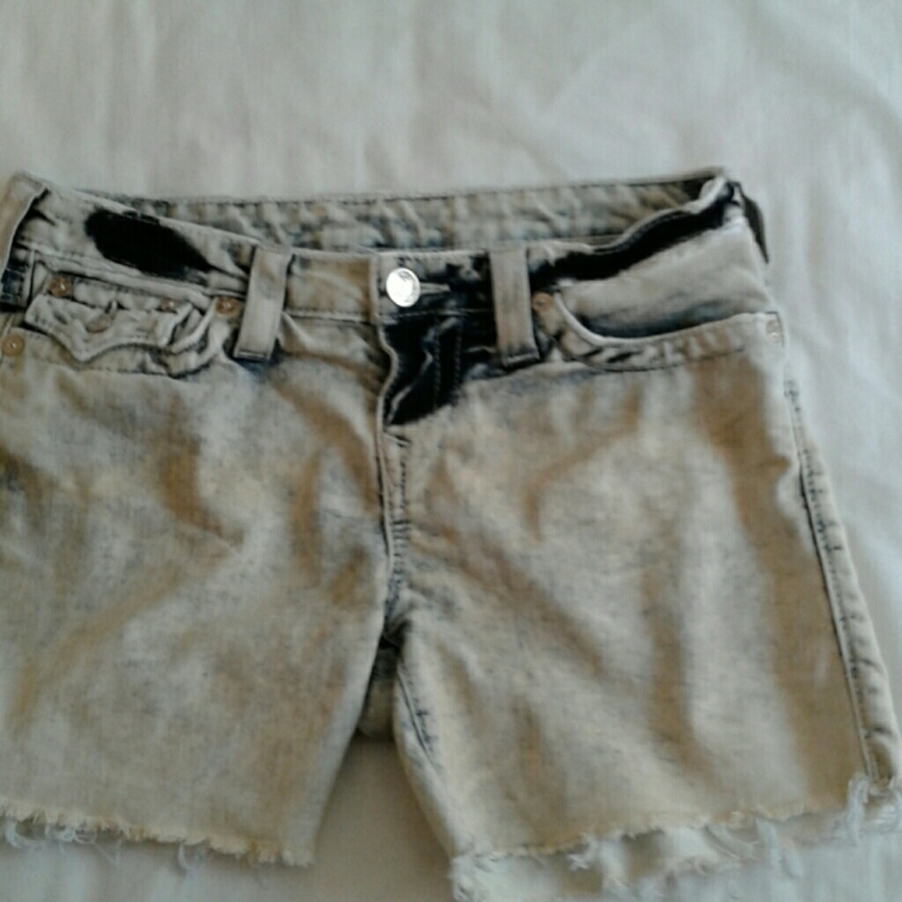 True religion bleached shorts