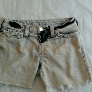 True religion bleached shorts