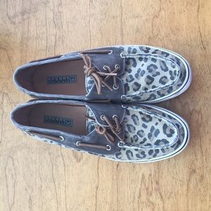 Canvas Leopard Sperry Top-Siders