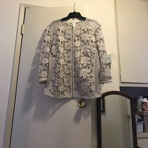 Chicos lace motto jacket