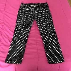 Black and white polka dot pants