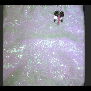 EUC RARE White sequin Victoria's Secret tote