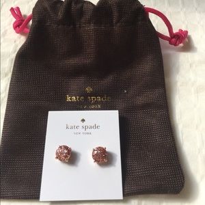 Kate spade rose gold sparkle post earrings